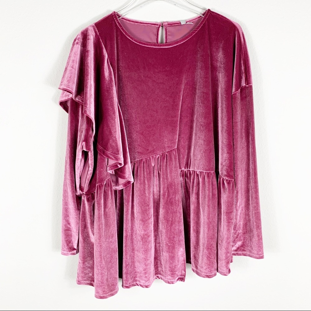 ASOS Maternity Asymmetrical Suede Long Sleeve Top